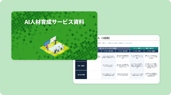 資料請求「AI人材育成サービス資料」のイメージ画像