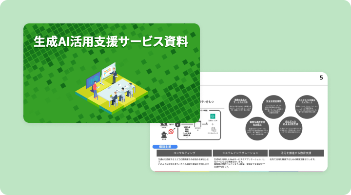 資料請求「生成AI活用支援サービス資料」のイメージ画像