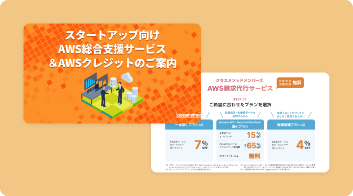 資料請求「スタートアップ向けAWS総合支援サービス＆AWSクレジットのご案内」のイメージ画像